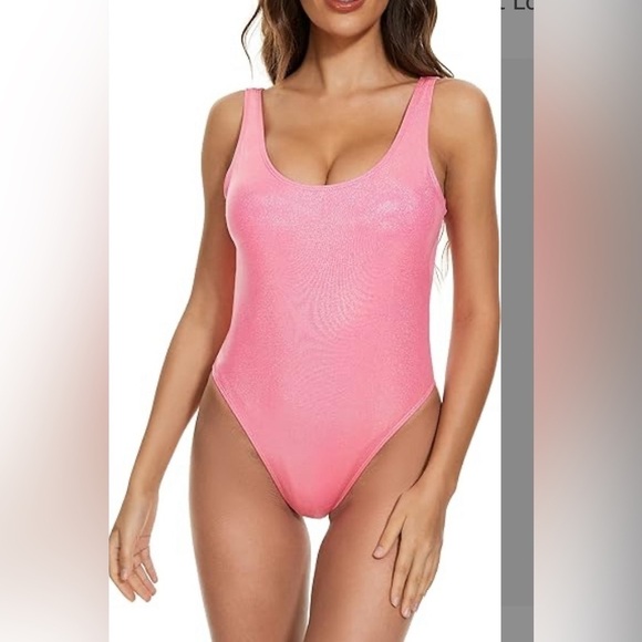 MIAIULIA Women's Retro 80s/90s Inspired High Cut Low Back
Padding One Piece - Picture 2 of 6